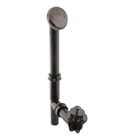 WESTBRASS Black 1-1/2" Tubular Twist & Close Bath Waste in Oil Rubbed Bronze 594144-12